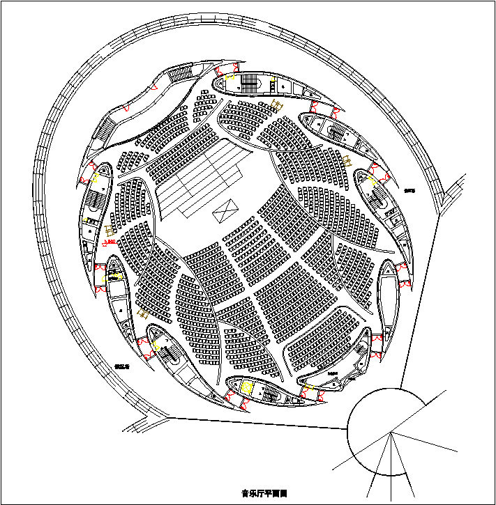 上海东方艺术中心音乐厅平面图