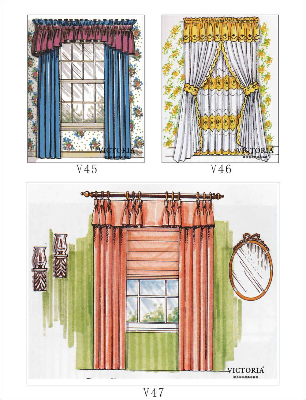 窗帘手绘图-专业知识-马蹄室内设计论坛-序赞网