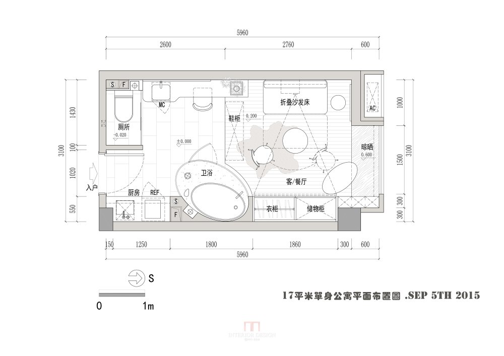 【设计宅第十一届户型活动】时尚买手的单身公寓设计-序赞网