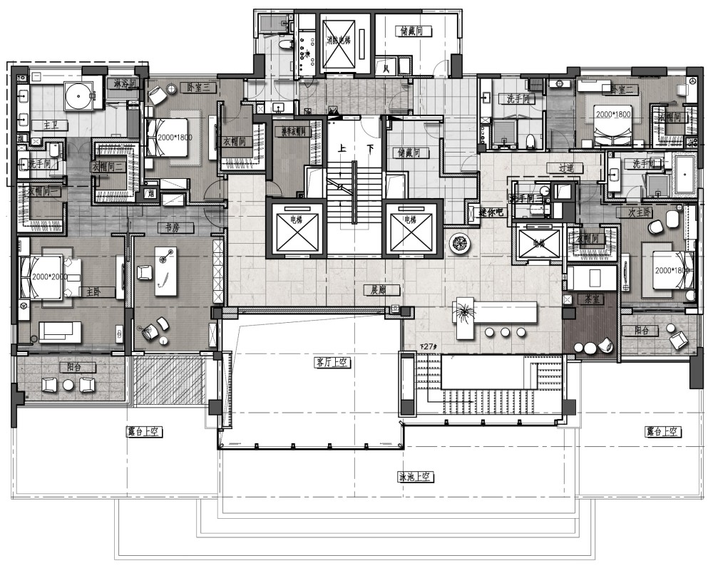 南宁华润幸福里penthouse:云端之上,自在居所 | 朗联