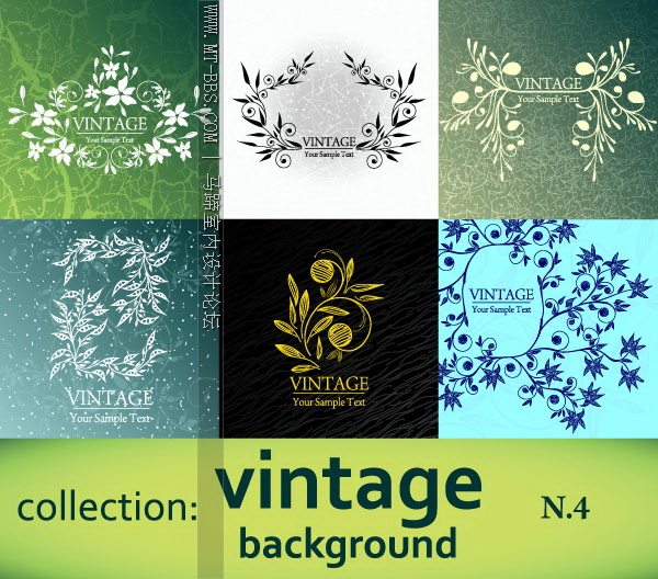 Vintage Vector Backgrounds Collection(封面图案EPS格式)_4.jpg
