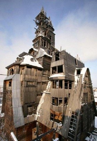 Wooden Gagster楼Archangelsk，俄罗斯