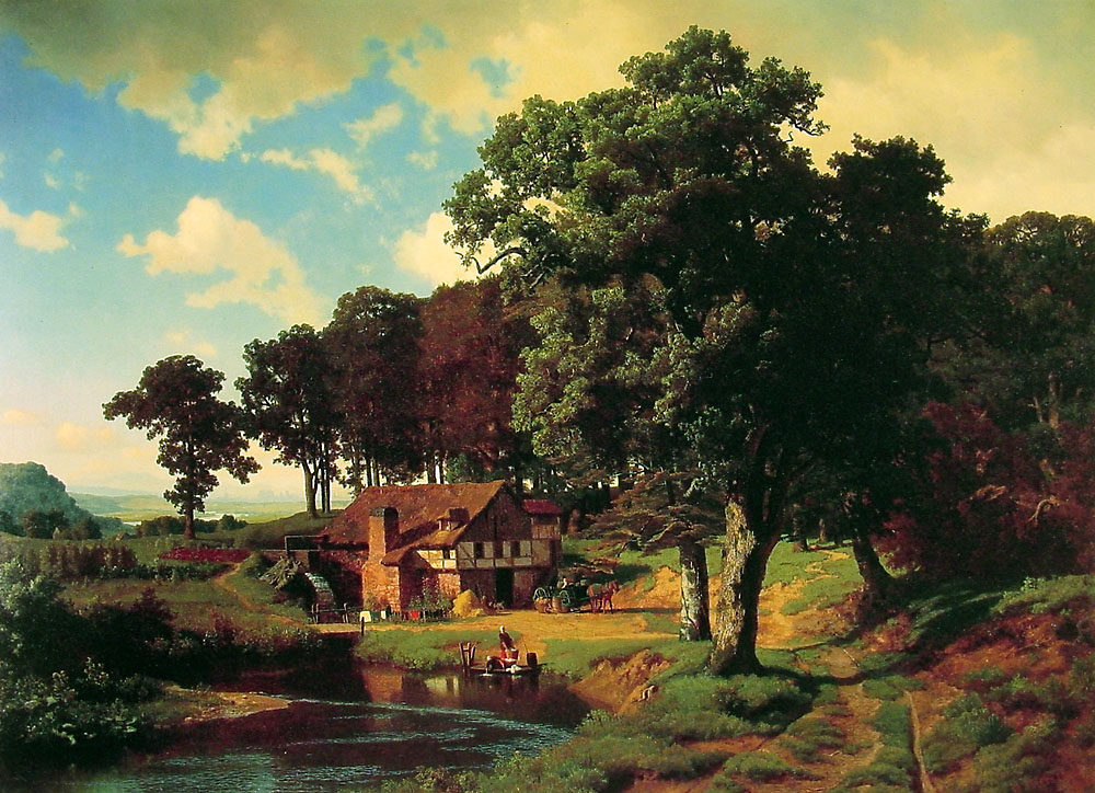 Albert Bierstadt (1830-1902)名作欣赏_A_Rustic_Mill.jpg