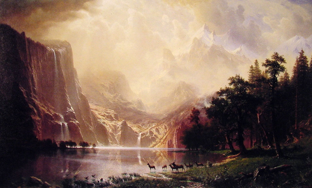 Albert Bierstadt (1830-1902)名作欣赏_Among_the_Sierra_Nevada_Mountains.jpg