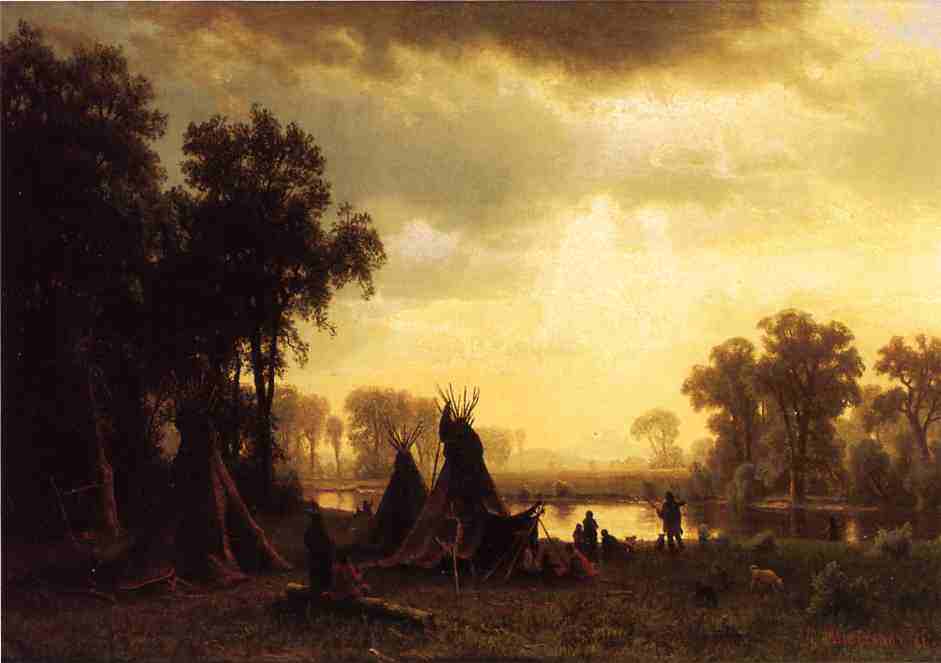 Albert Bierstadt (1830-1902)名作欣赏_An Indian Encampment 1861.jpg