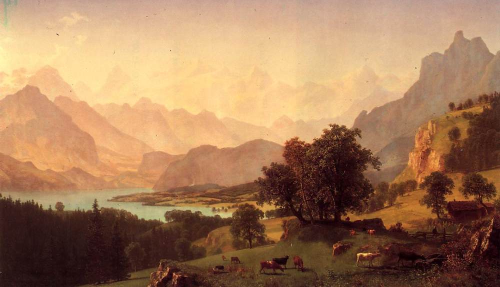 Albert Bierstadt (1830-1902)名作欣赏_Bernese Alps,as Seen near Kusmach 1859.jpg