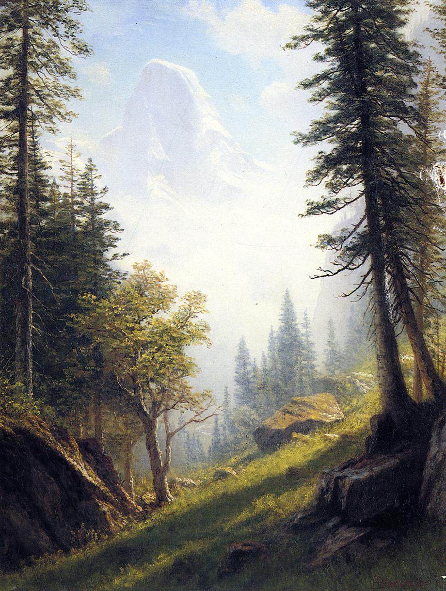 Albert Bierstadt (1830-1902)名作欣赏_Bierstadt_Albert_Among_the_Bernese_Alps.jpg