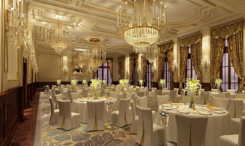 上海华尔道夫酒店(The Waldorf Astoria OnTheBund)(HBA)10.9第10页更新_豪华气派的宴会厅无论白天和夜晚均能饱览外滩的美景秀色.jpg