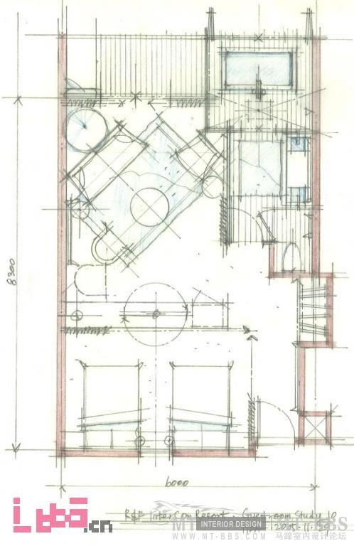 不错的客房手绘平面方案（HBA广东惠州洲际客房研究）_13_56695.jpg