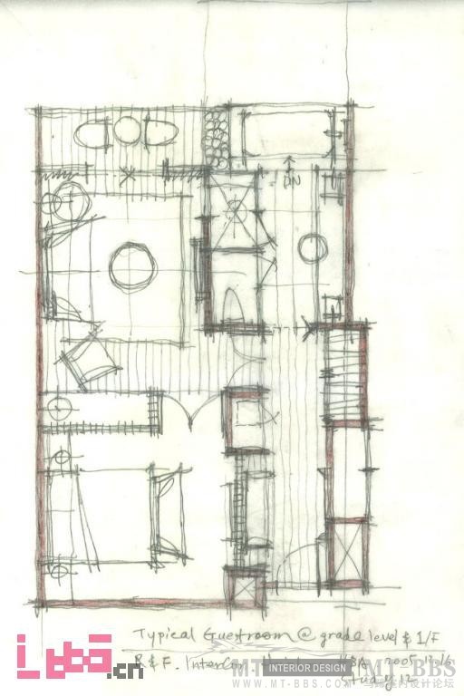 不错的客房手绘平面方案（HBA广东惠州洲际客房研究）_13_56698.jpg