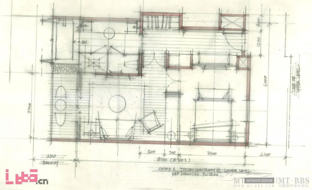 不错的客房手绘平面方案（HBA广东惠州洲际客房研究）_13_56701.jpg