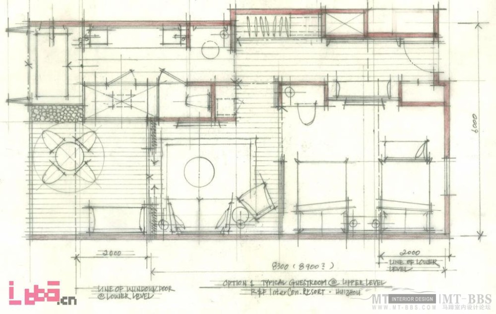 不错的客房手绘平面方案（HBA广东惠州洲际客房研究）_13_56702.jpg