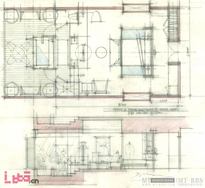 不错的客房手绘平面方案（HBA广东惠州洲际客房研究）_13_56704.jpg