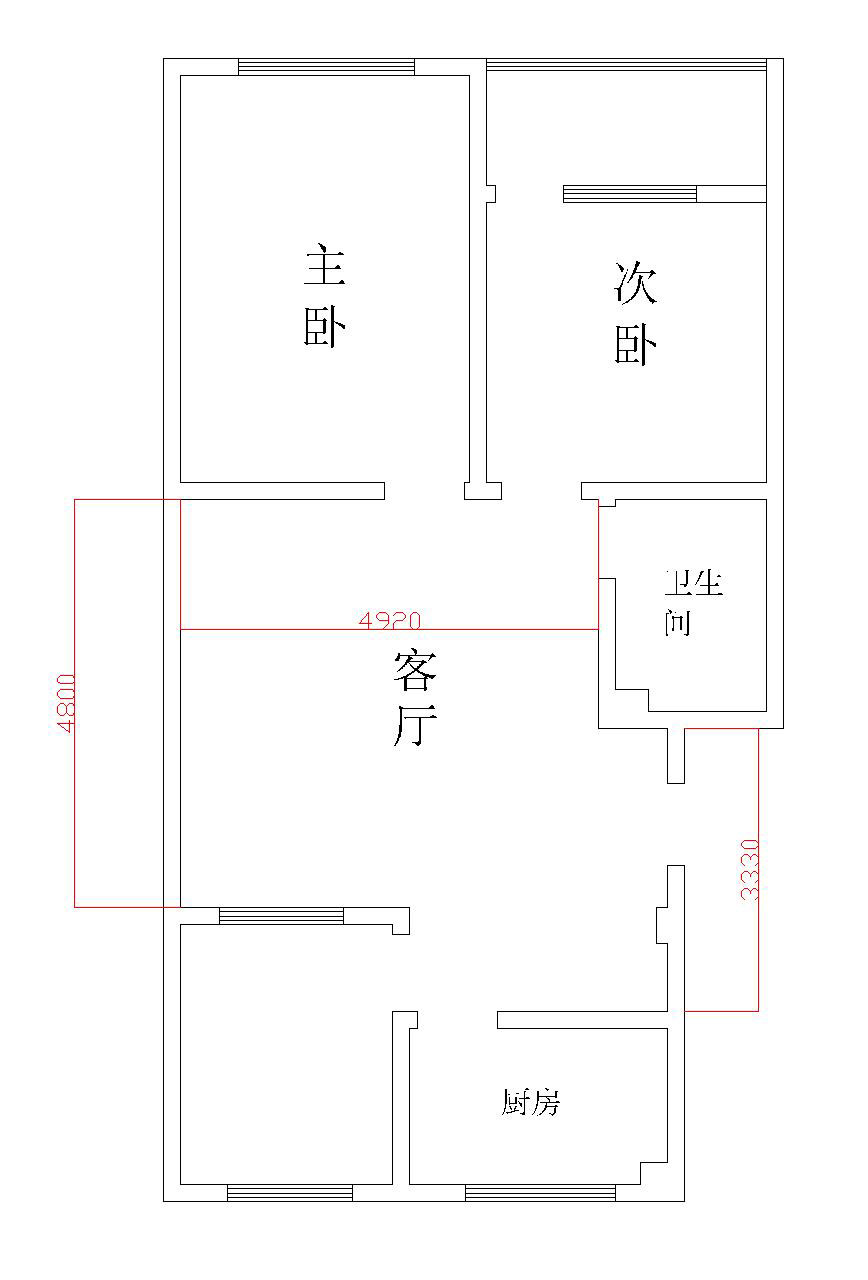 我家的平面图，想了很长时间不知道客厅怎么布置好_平面图