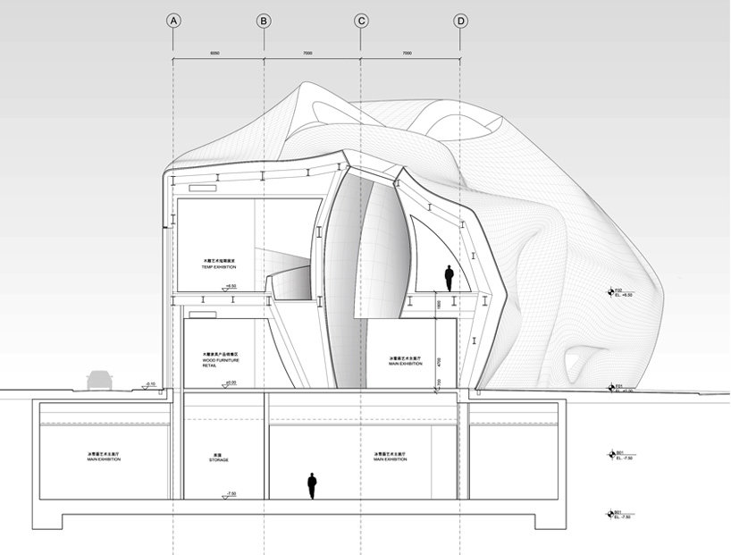 MAD建筑事务所: 中国木雕博物馆_剖面图.jpg