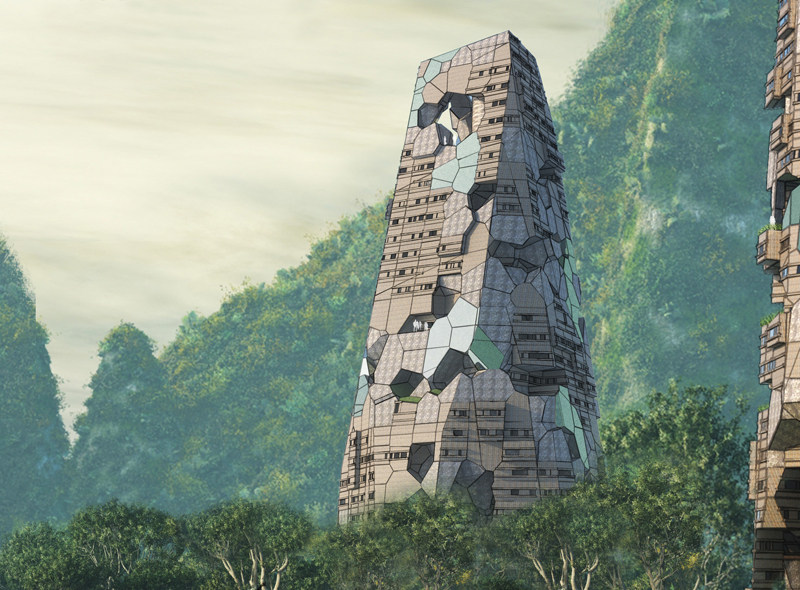 eVolo摩天大楼建筑竞赛2010年获奖作品集（免费分享）_Hermit Mountains – Towers of Ancient Dreams1.jpg