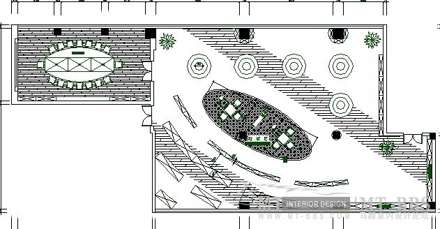 刚做的一个办公平面方案``希望各位指点 指点```_展示厅方案二