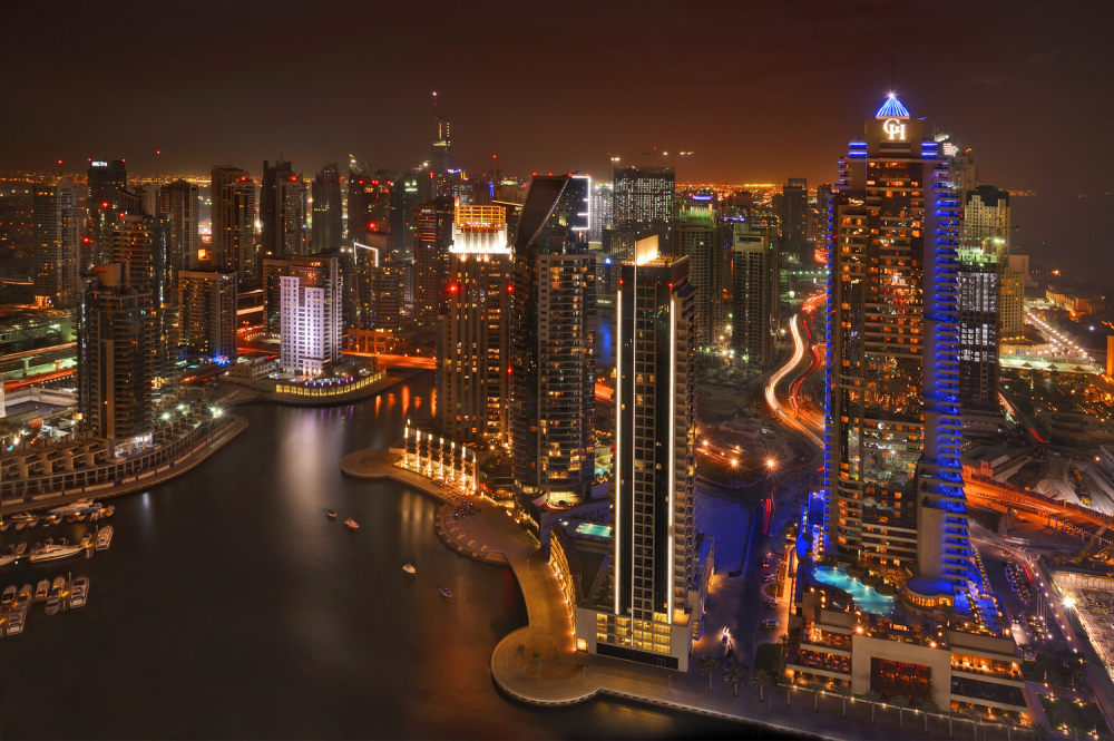 Grosvenor House Dubai—Exterior – At night2.jpg