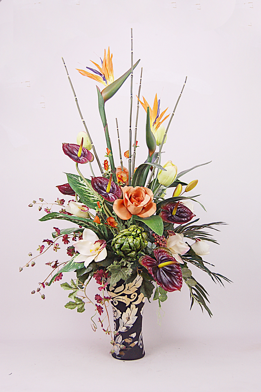 一组很淳朴的花艺美式乡村插花