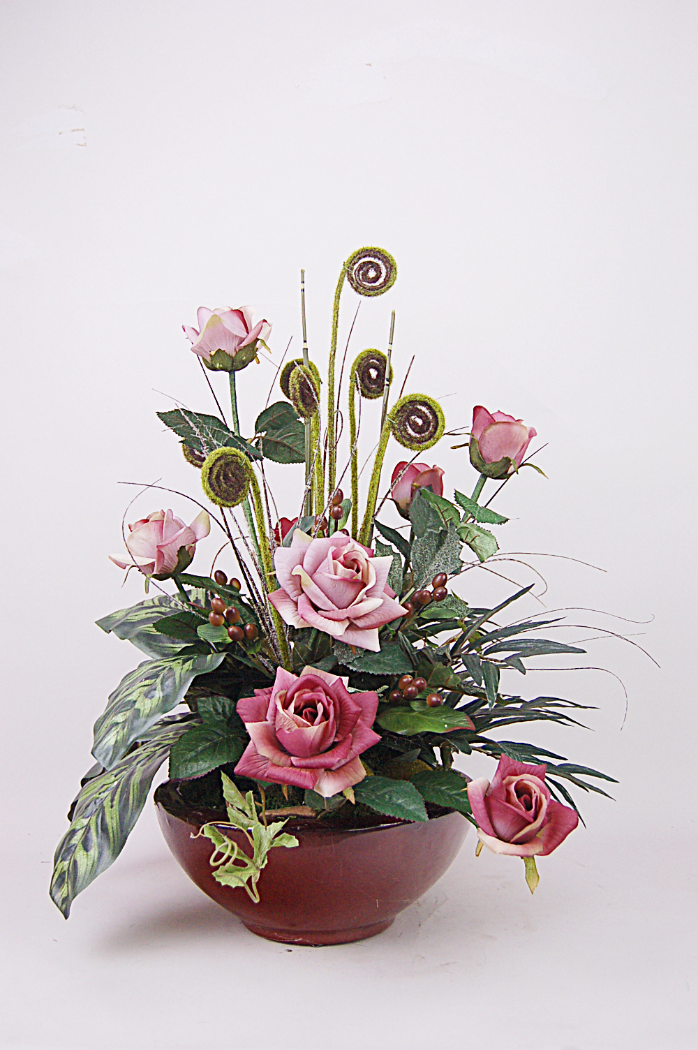 一组很淳朴的花艺美式乡村插花