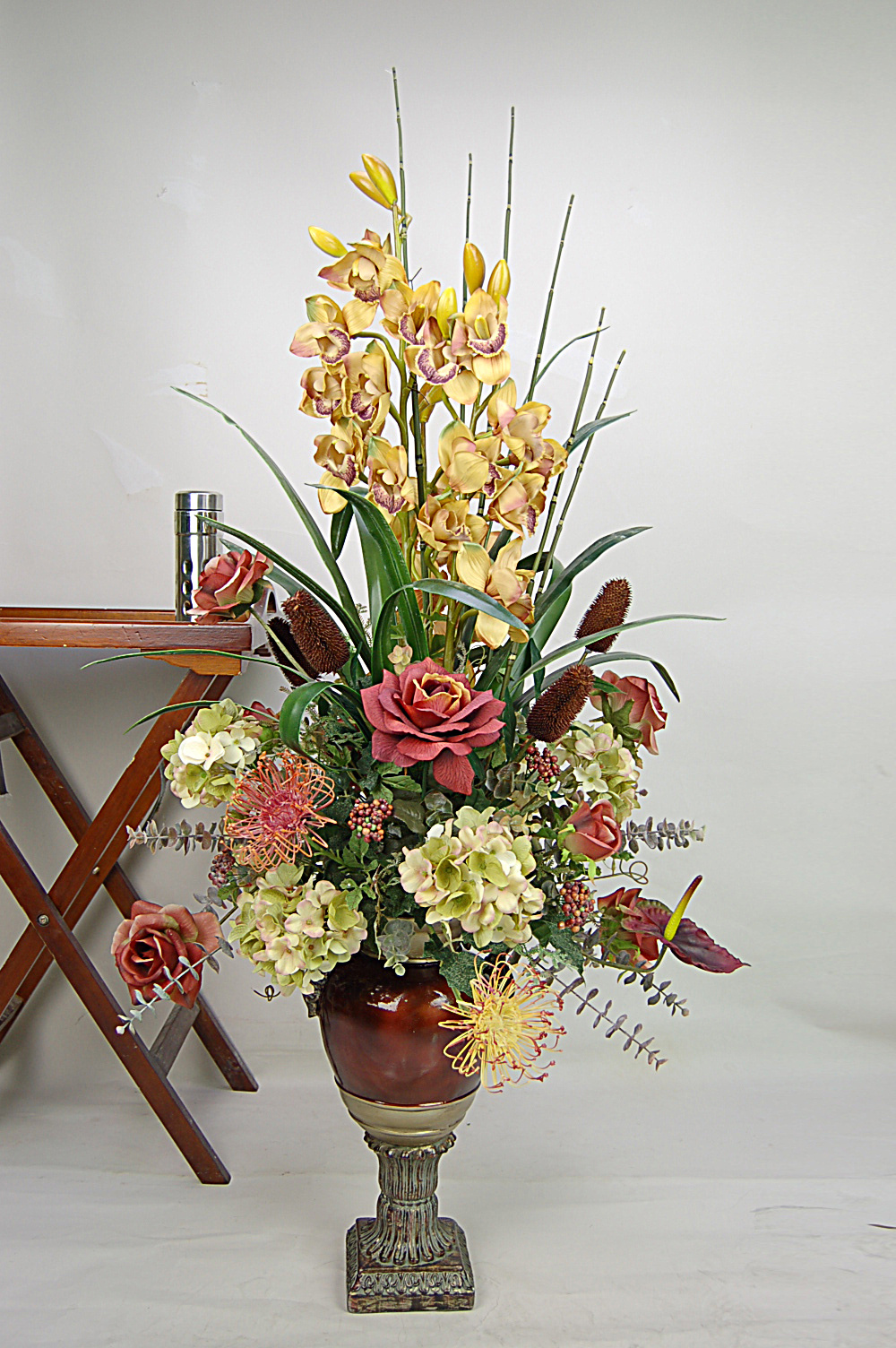 一组很淳朴的花艺美式乡村插花