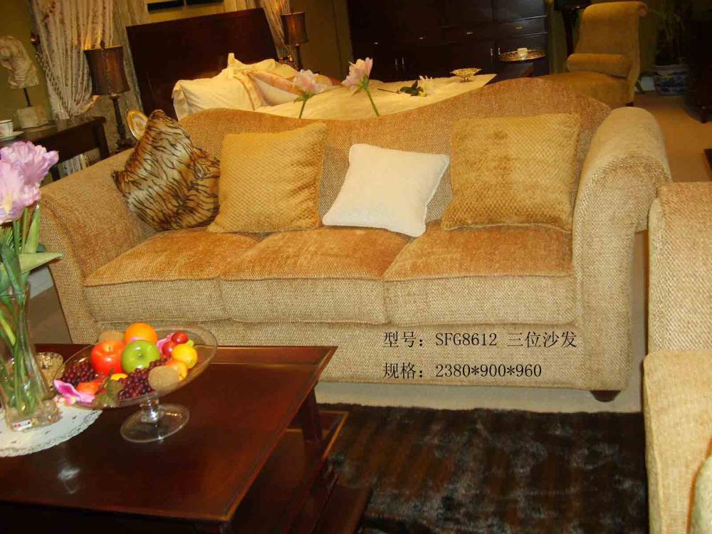 广东 乐从 酒店配套家具（欧式）_SFG8612-3三位沙发.jpg