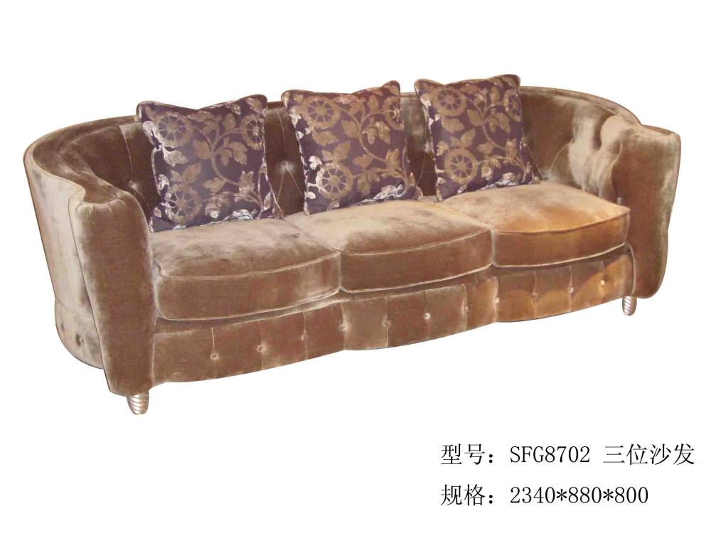 广东 乐从 酒店配套家具（欧式）_SFG8702三位沙发.jpg