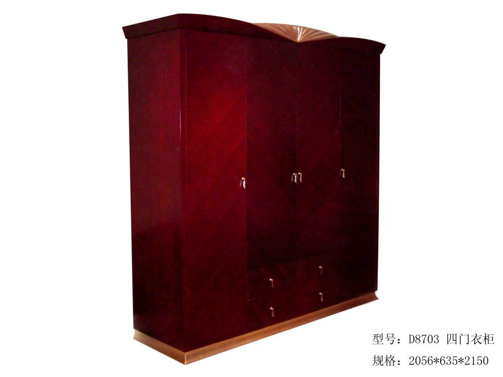 广东 乐从 酒店配套家具（欧式）_D8703四门衣柜.JPG