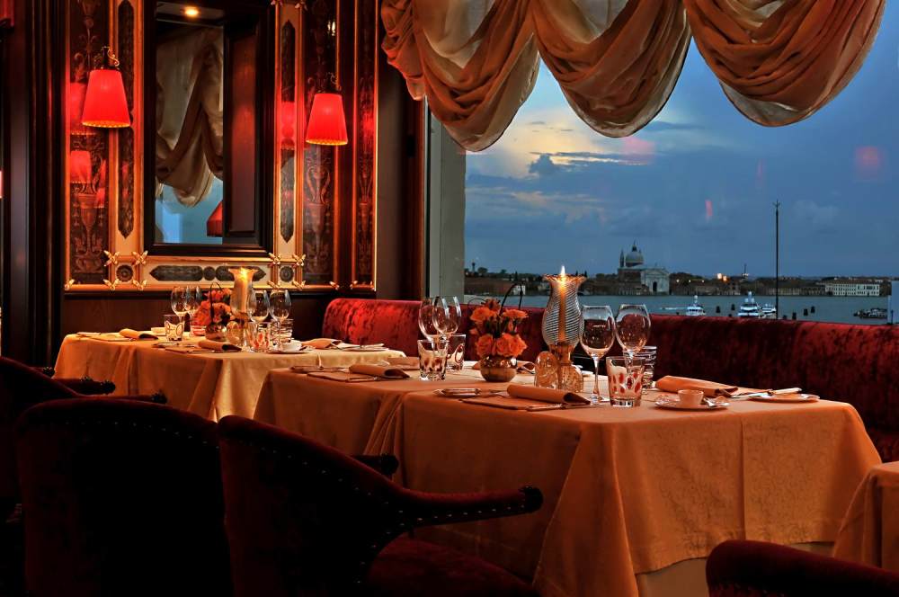 Hotel Danieli, Venice—Restaurant Terrazza Danieli at dusk.jpg