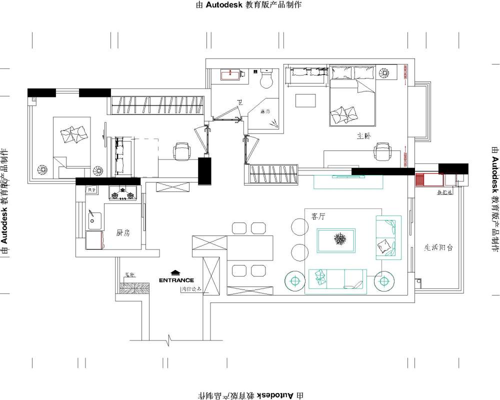 大师们 帮忙看看 这餐厅 实在太小了  帮忙调整调整思路!!_00-Model2.jpg