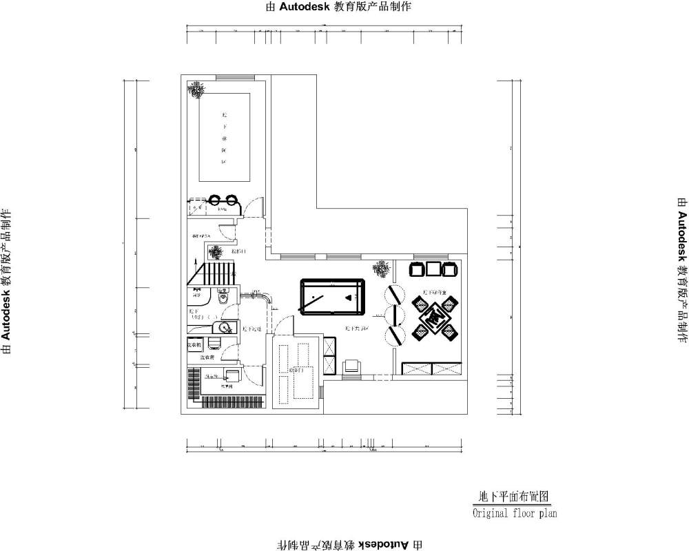 刚做的平面布局。希望大家给板砖。。谢谢！_地下.jpg