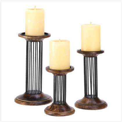 glassware candle holders 烛台摆件_wooden votive candle holders_artisan candleholder trio.jpg