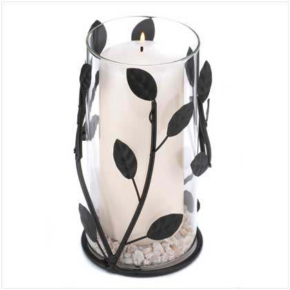 glassware candle holders 烛台摆件_iron glass pillar candle lantern_medium laurel branch candle lantern.jpg