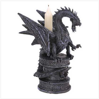 glassware candle holders 烛台摆件_tapers candle holders_granite dragon candleholder.jpg