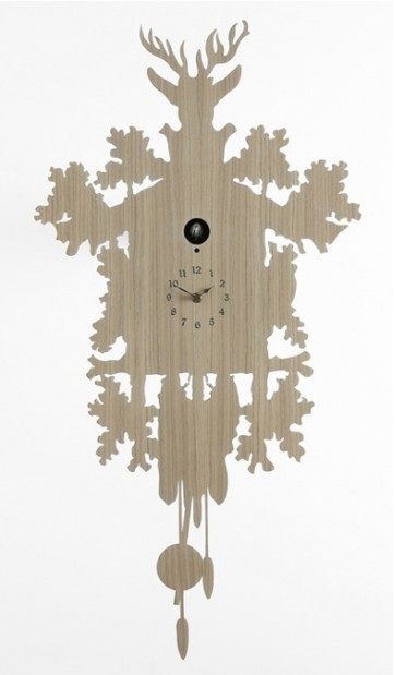 Luxury Life壁钟、时计_Diamantini & Domeniconi Cucu Clock Wood木面 咕咕钟，Pascal Tarabay(it)设计.jpg