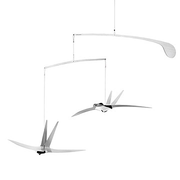 Luxury Life生活配件_georg jensen_swallow_decorations飞燕系列 双燕 风铃吊饰，Thomas E.Alken & Nygards.jpg