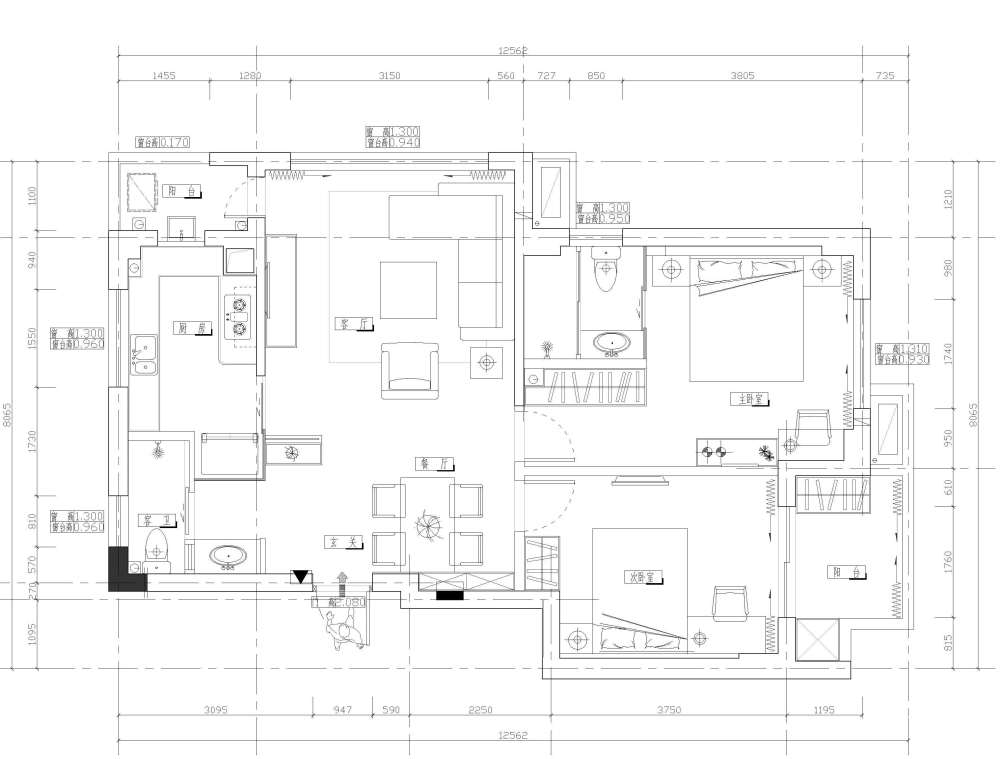 求大师帮忙看看平面布置，合理吗？_天合家园_1_1_3346.sv$-Model.jpg