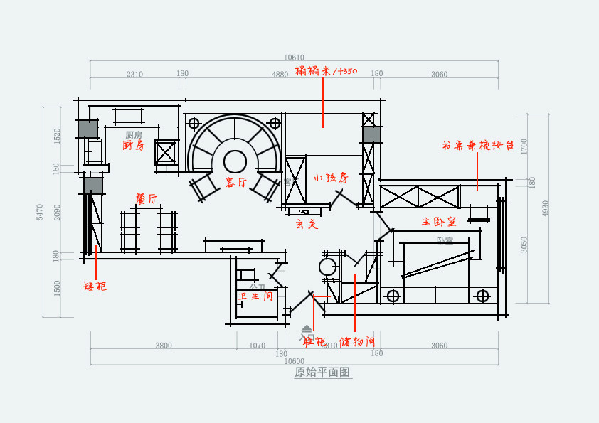 40平方的家装,大家进来请教,我是新手_原始平面图l副本副本.jpg