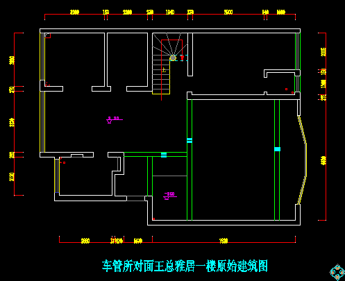 第一次做美式风格，请帮忙指点一二_一楼原始结构图.png