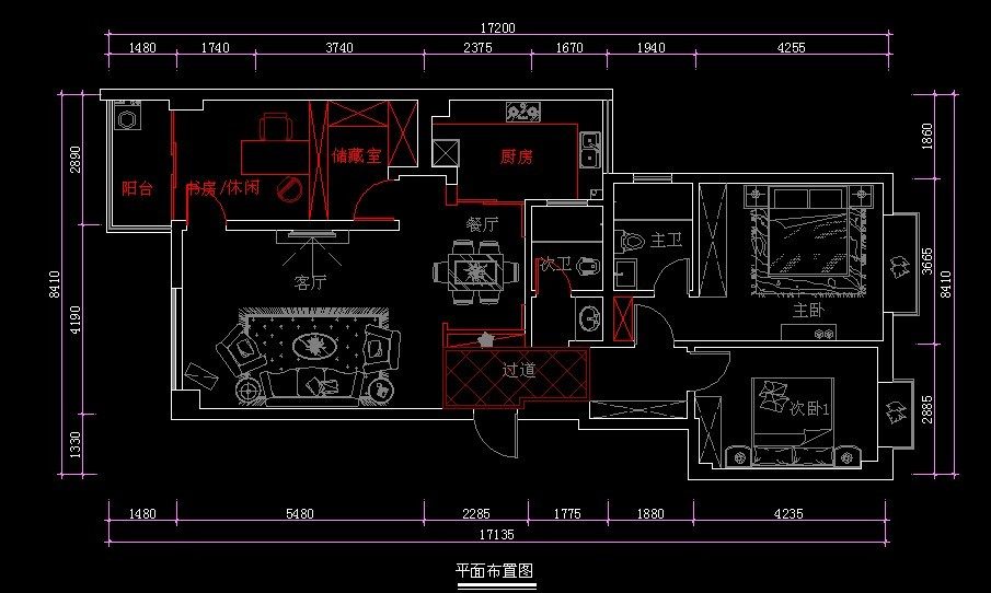 一套教师住宅平面、天棚布置大家批批，客户45岁左右，女儿卧室做成田园风格，求论坛高手指点方案，谢谢_未命名.jpg