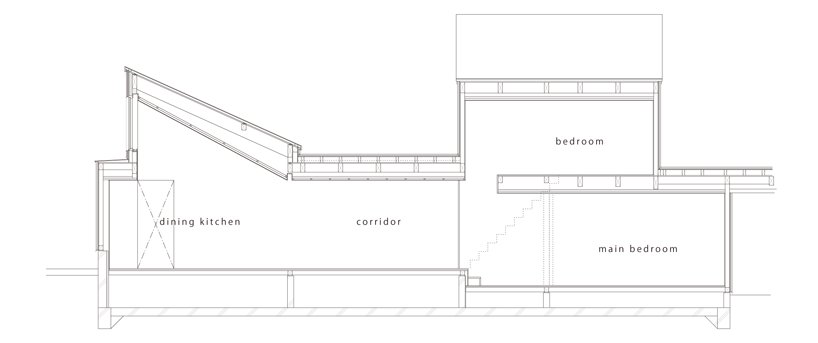 ON design partners:日本,长野 松本住宅_剖面图