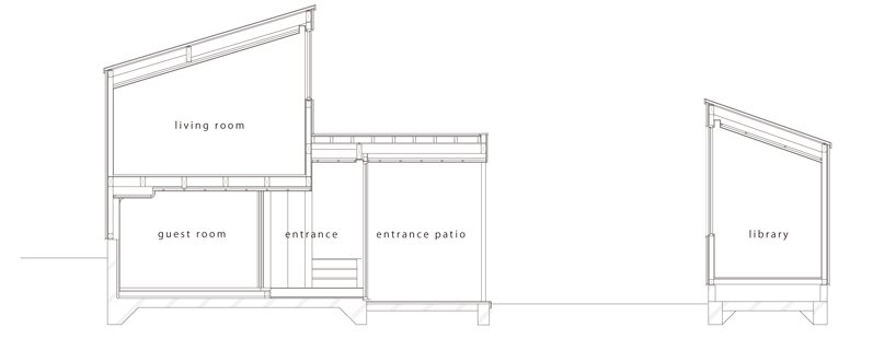ON design partners:日本,长野 松本住宅_剖面图