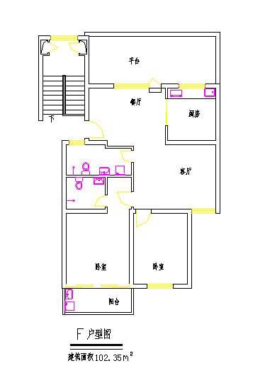 100个住宅经典户型平面图_6-6.jpg