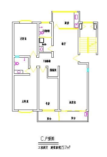 100个住宅经典户型平面图_10-3.jpg