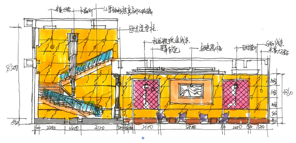 之前画的一些手绘（常州丽豪酒店），欢迎各位指导，说说我适合画手绘么？该怎么练习...._大堂 - 副本 (2).jpg