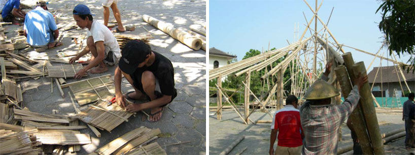 印度尼西亚日惹-竹子教堂_建造