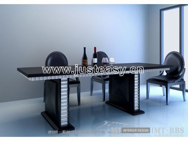 很好的单体模型_诗维馆后现代长餐桌椅.jpg