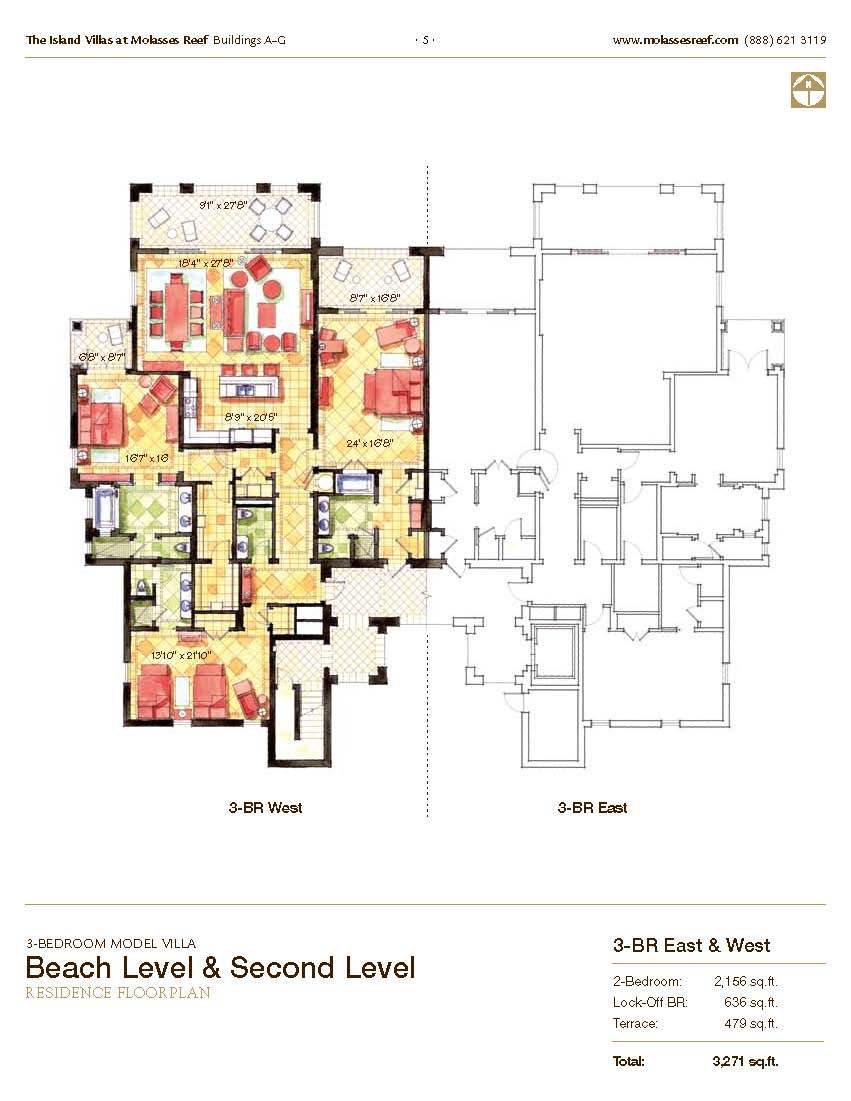 加勒比海凯科斯群岛Molasses Reef豪华度假别墅_Villas_A-G_Floorplans_页面_5.jpg