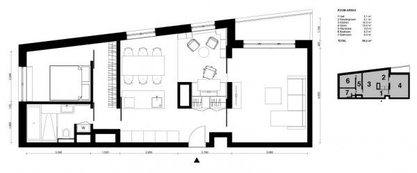 波兰四方阁 Bookbox Loft / mode:lina architekci_modelina BBL plan 600x249 Bookbox Loft _ mode_lina architekci.jpg