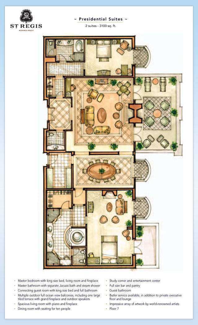 加利福尼亚瑞吉君主海滩酒店The St. Regis Monarch Beach_floorplan_presidential.jpg